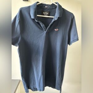 Hollister Dark Blue Stretch Polo
